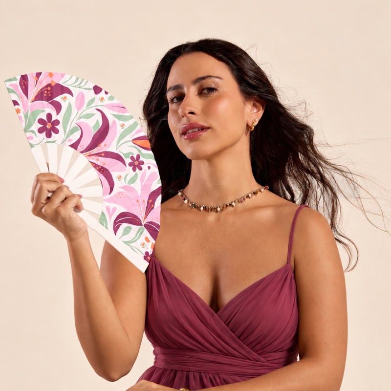 [NOR-ECO-PKT-LIL-RPA] Leque Lilium Rosa Pastel Pocket