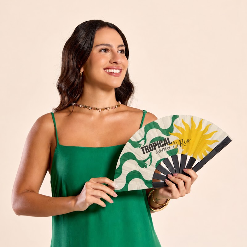 Leque Tropical Branco Pocket